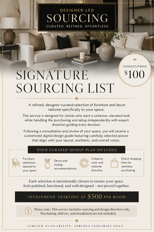 Signature Sourcing List Consultation